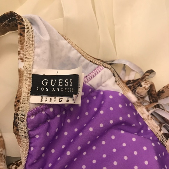 Guess Faux Snake Skin Bikini Top Large FREE SHIP - Picture 4 of 4